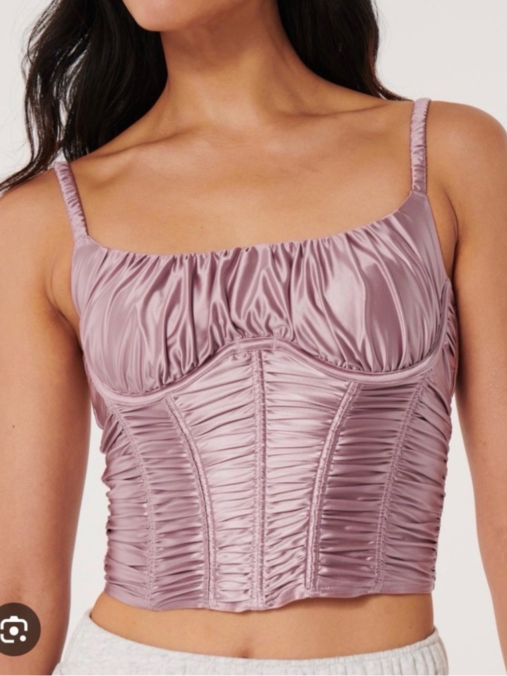 Hollister’s Gilly Hicks Mauve Satin Corset Top